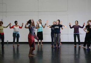 Jasmine Powell  Choreographing and teaching at Hollins University
